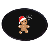 Gingerbread Oh Snap! Oval Patch | Artistshot