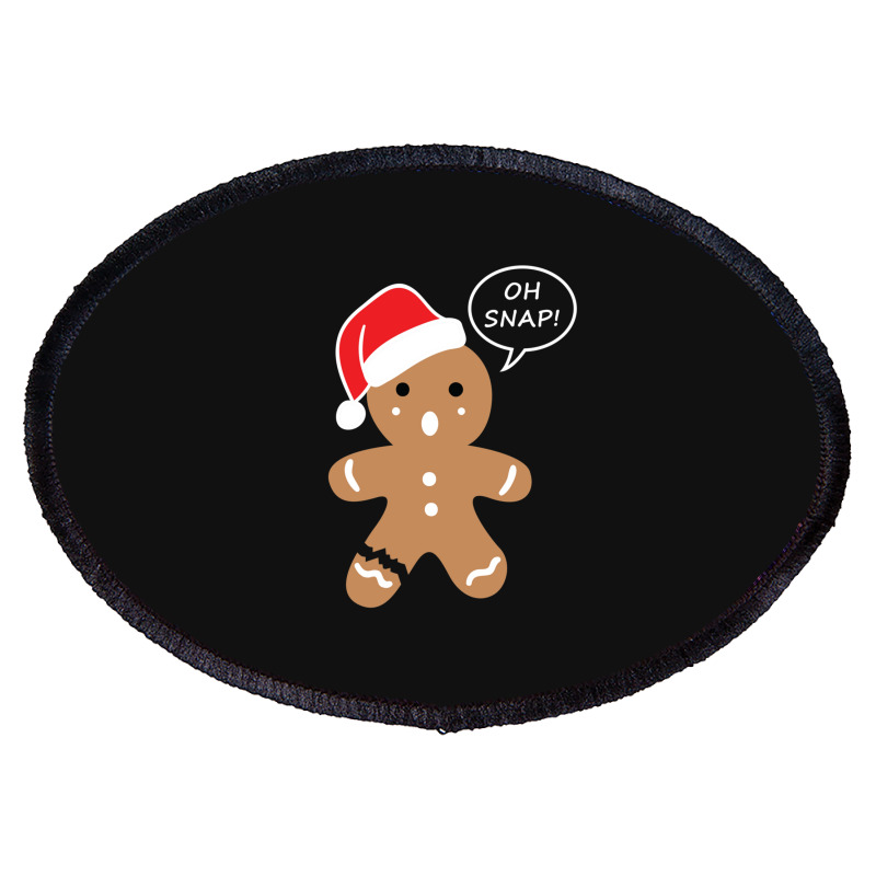 Gingerbread Oh Snap! Oval Patch | Artistshot