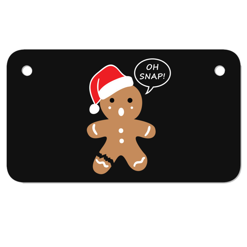 Gingerbread Oh Snap! Motorcycle License Plate | Artistshot