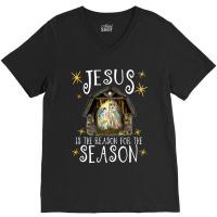 Christmas Nativity Jesus Is The Reason For The Season Manger V-neck Tee | Artistshot