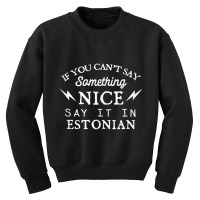 Say It In Estonian Funny Estonia Humor Tallinn Sayings Tank Top Youth Sweatshirt | Artistshot