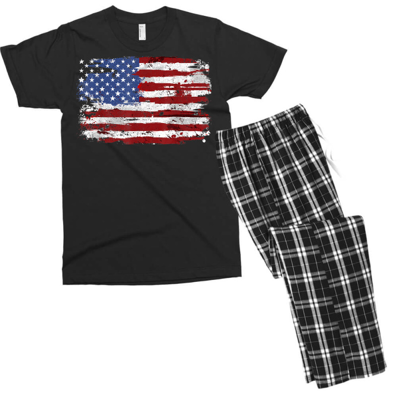 American Flag Usa United States Of America Us 4th Of July T Shirt Men's T-shirt Pajama Set by hapusajehae | Artistshot