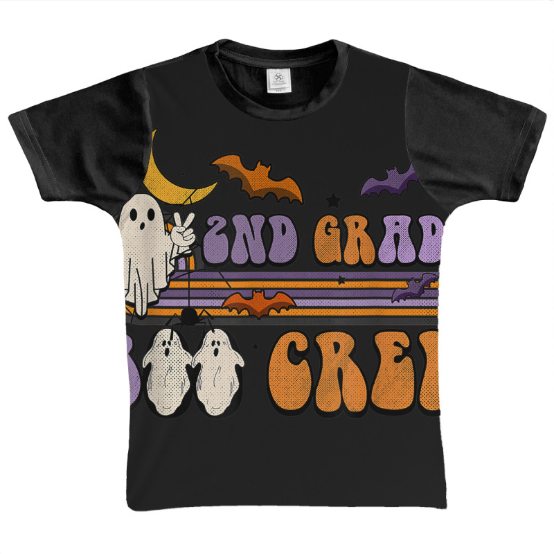 2nd Grade Boo Crew Halloween Ghost Teachers Students Graphic Youth T-shirt by Garnet | Artistshot