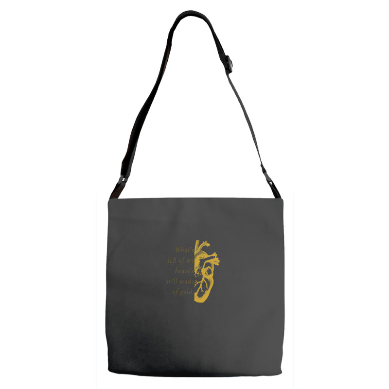 What's Left Of My Heart's Still Made Of Gold Adjustable Strap Totes | Artistshot