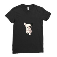 Black And White Bulldog 1 Ladies Fitted T-shirt | Artistshot