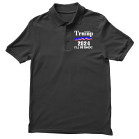 President Trump 2024 I'll Be Back Men's Polo Shirt | Artistshot