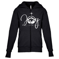 Christian Christmas Joy Jesus Nativity Scene Faith Gift T Shirt Youth Zipper Hoodie | Artistshot