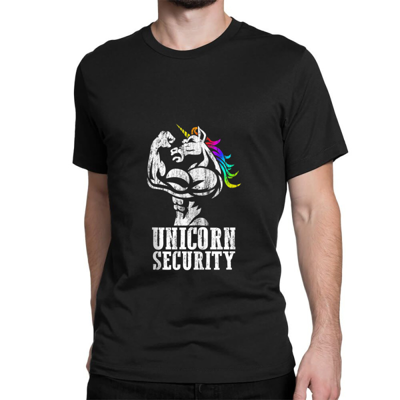 Unicorn Security Rainbow Muscle Manly Funny Christmas Gift Tank Top Classic T-shirt | Artistshot