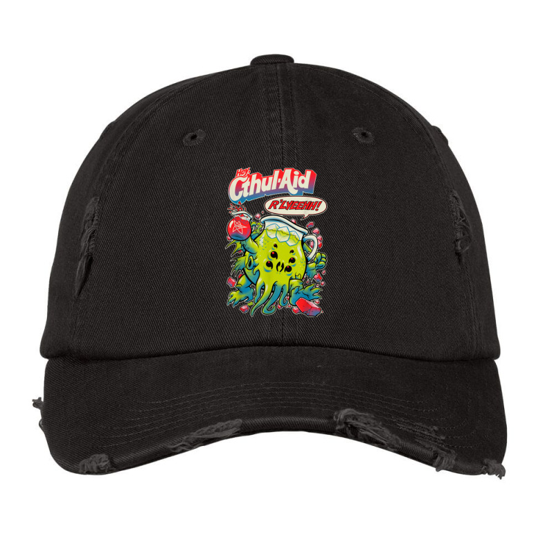 Hey Cool Cthulhu Aid R_lyeehh! Vintage Cap by MireilleVienneau | Artistshot