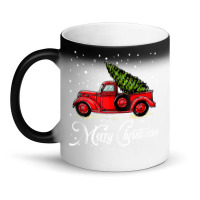 Merry Christmas Truck Red With Tree Xmas Pajama Funny Gifts Tank Top Magic Mug | Artistshot