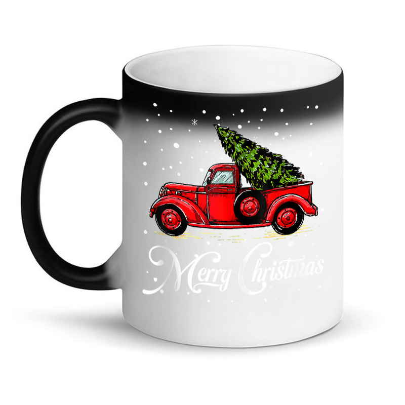 Merry Christmas Truck Red With Tree Xmas Pajama Funny Gifts Tank Top Magic Mug | Artistshot