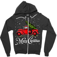 Merry Christmas Truck Red With Tree Xmas Pajama Funny Gifts Tank Top Zipper Hoodie | Artistshot