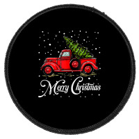 Merry Christmas Truck Red With Tree Xmas Pajama Funny Gifts Tank Top Round Patch | Artistshot