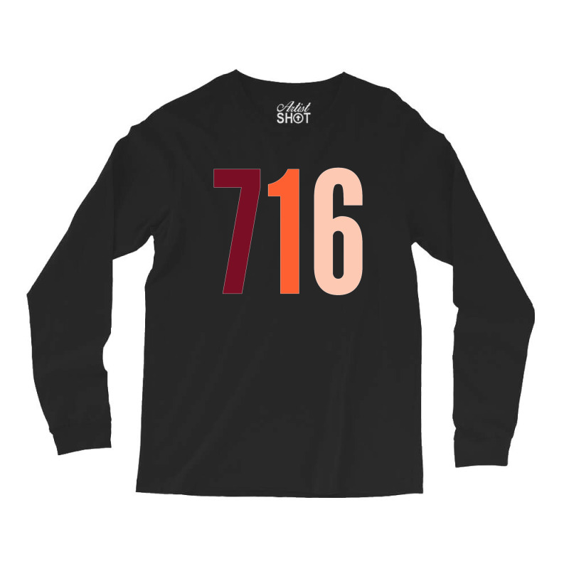 716 Area Code Zip Code Location Light Pastelle Long Sleeve Shirts by cm-arts | Artistshot