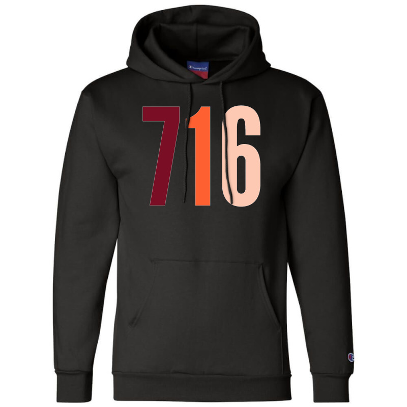 716 Area Code Zip Code Location Light Pastelle Champion Hoodie by cm-arts | Artistshot