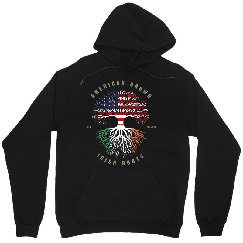 American Grown Irish Roots Ireland Flag St. Patrick's Day T Shirt Unisex Hoodie by hapusajehae | Artistshot