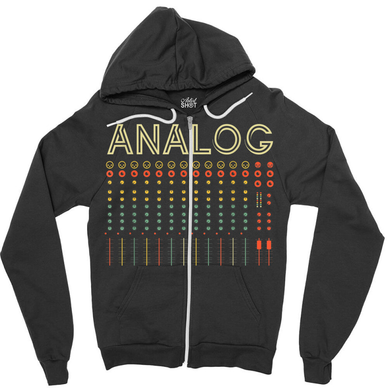 Retro Modular Synthesizer Analog Music Synth Zipper Hoodie | Artistshot