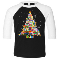 Christmas Library Tree Lights For Librarian And Book Lover T Shirt Toddler 3/4 Sleeve Tee | Artistshot