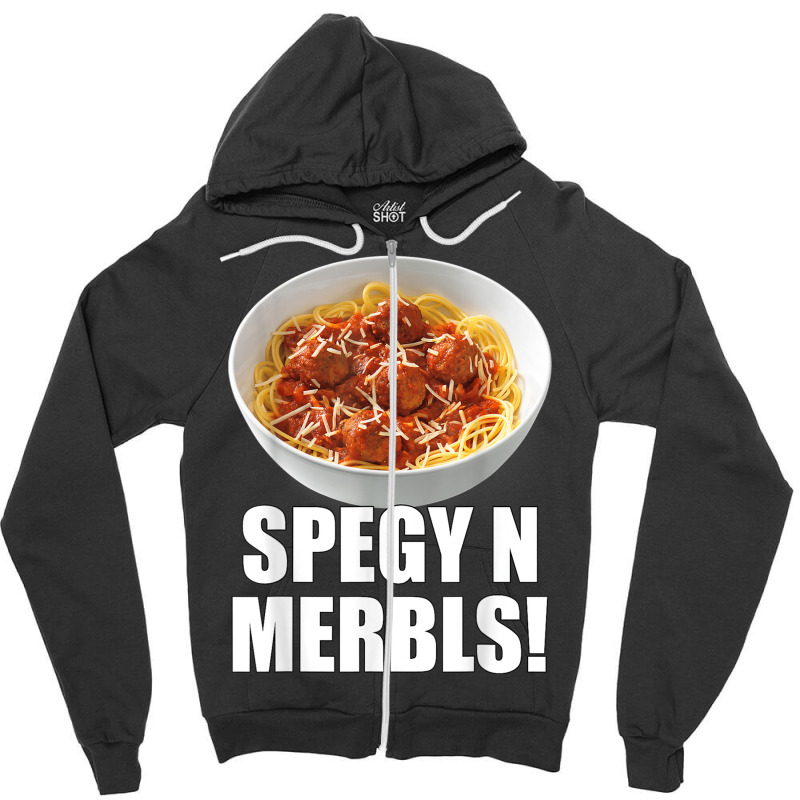 Spegy N Merbls Spaghetti And Meatballs Zipper Hoodie by jesusvega | Artistshot