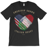 American Grown Italian Heart Love Italy Flag T Shirt T-shirt | Artistshot