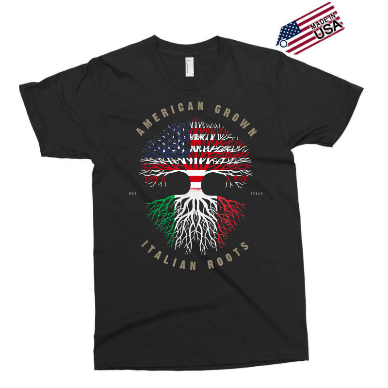 American Grown Italian Roots Italy Flag T Shirt T Shirt Exclusive T-shirt by hapusajehae | Artistshot