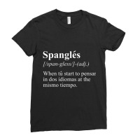 English Spanish Bilingual Teacher Definition Ladies Fitted T-shirt | Artistshot