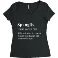 English Spanish Bilingual Teacher Definition Women's Triblend Scoop T-shirt | Artistshot