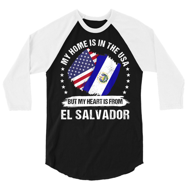 American Patriot El Salvador Flag American Salvadoran Roots T Shirt 3/4 Sleeve Shirt by hapusajehae | Artistshot