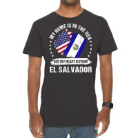 American Patriot El Salvador Flag American Salvadoran Roots T Shirt Vintage T-shirt | Artistshot