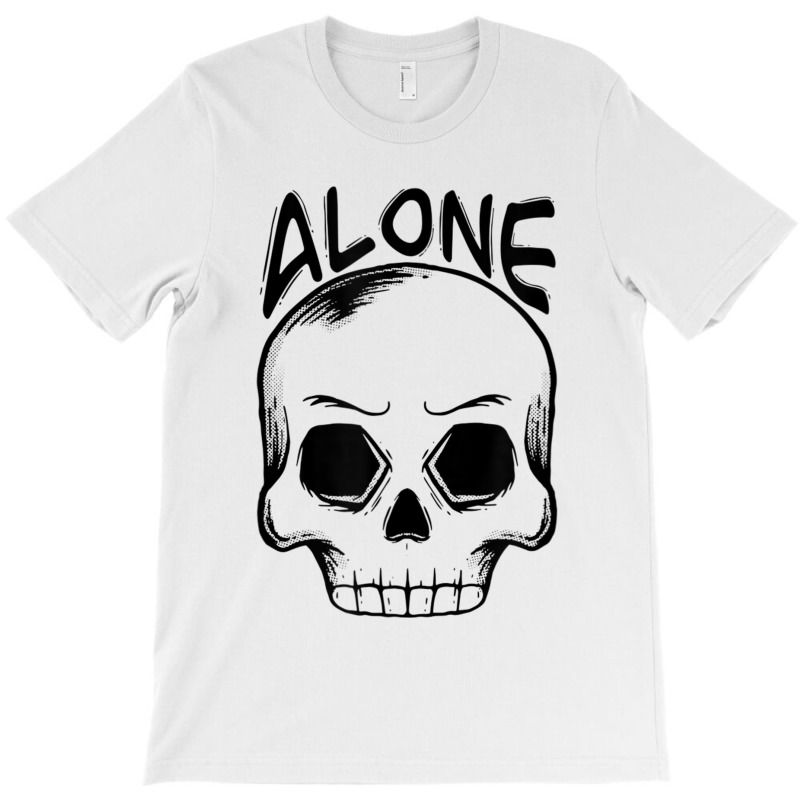 Alone Spooky Skull Halloween Trick Or Trick Gift And Present T-Shirt by JaronKennedy | Artistshot