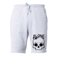 Alone Spooky Skull Halloween Trick Or Trick Gift And Present Fleece Short | Artistshot