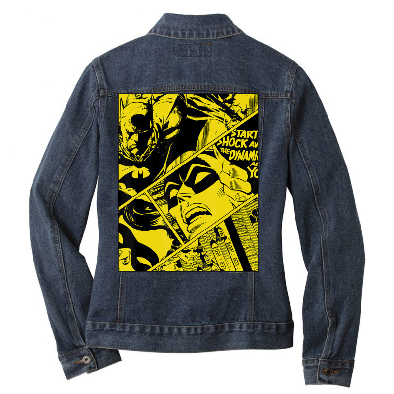 B.at.man 80 Years Panels Ladies Denim Jacket by beargoalcatcow | Artistshot