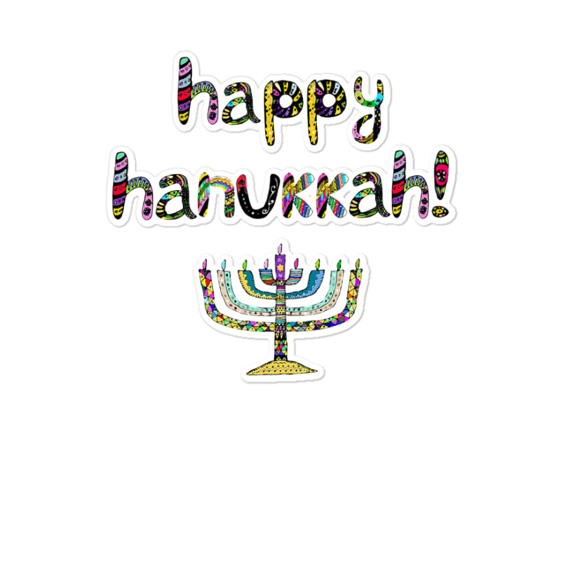 Happy Hanukkah  Jewish Holiday Chanukah Sticker | Artistshot