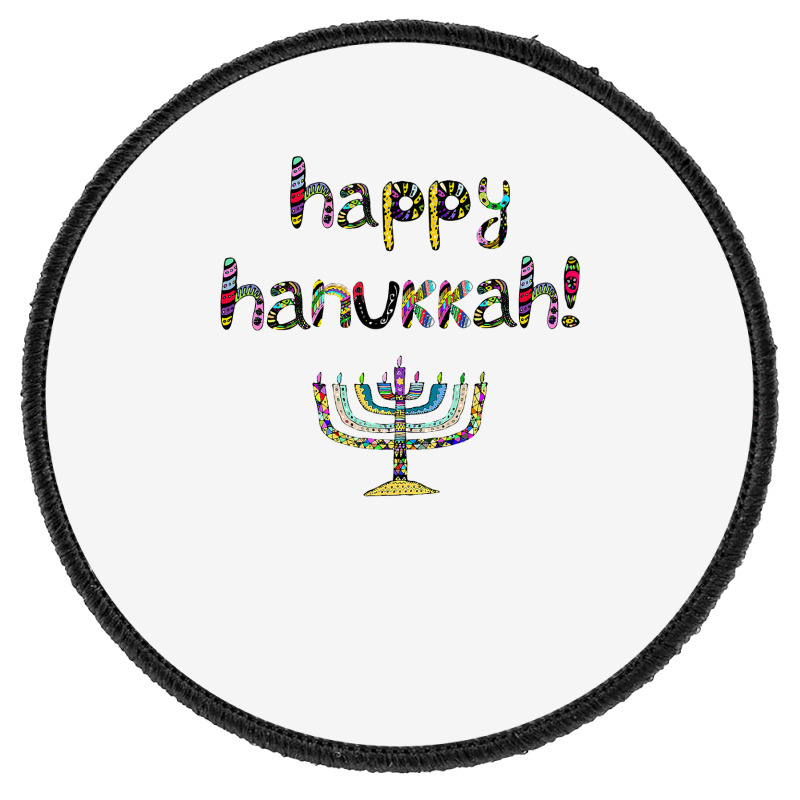 Happy Hanukkah  Jewish Holiday Chanukah Round Patch | Artistshot