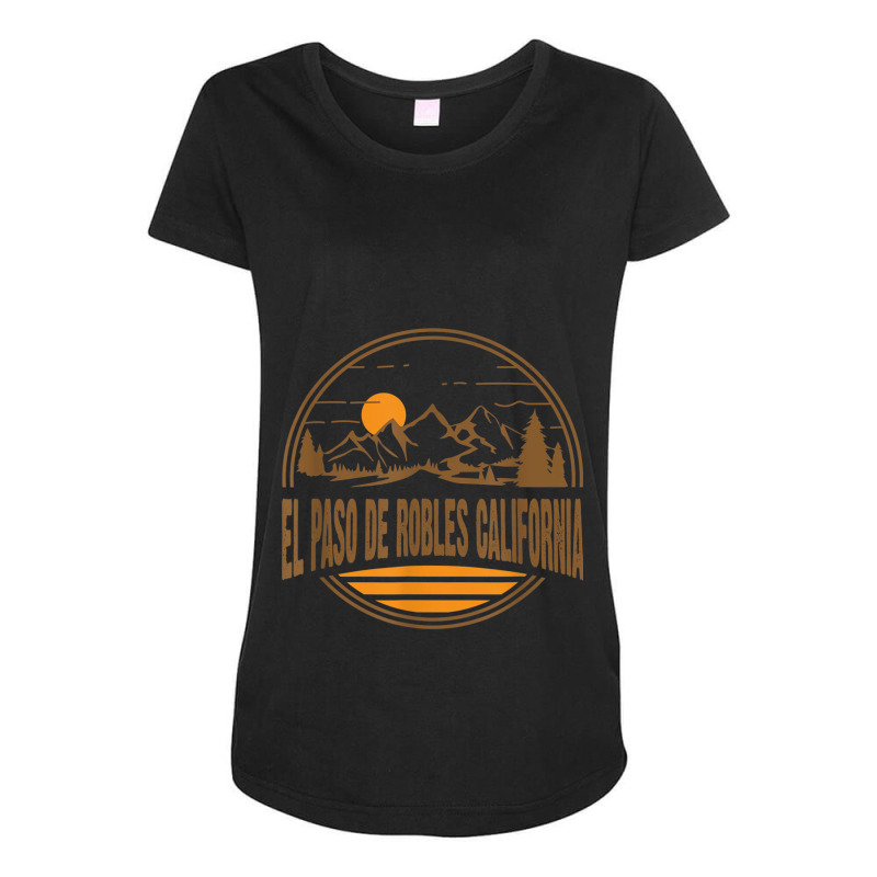 Vintage El Paso De Robles California Mountain Hiking Print Maternity Scoop Neck T-shirt by StarActon | Artistshot