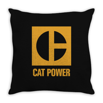 Cat Power Throw Pillow Designed By Giziara