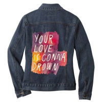 Your Love Is Gonna Drown Death Cab For Cutie Ladies Denim Jacket | Artistshot