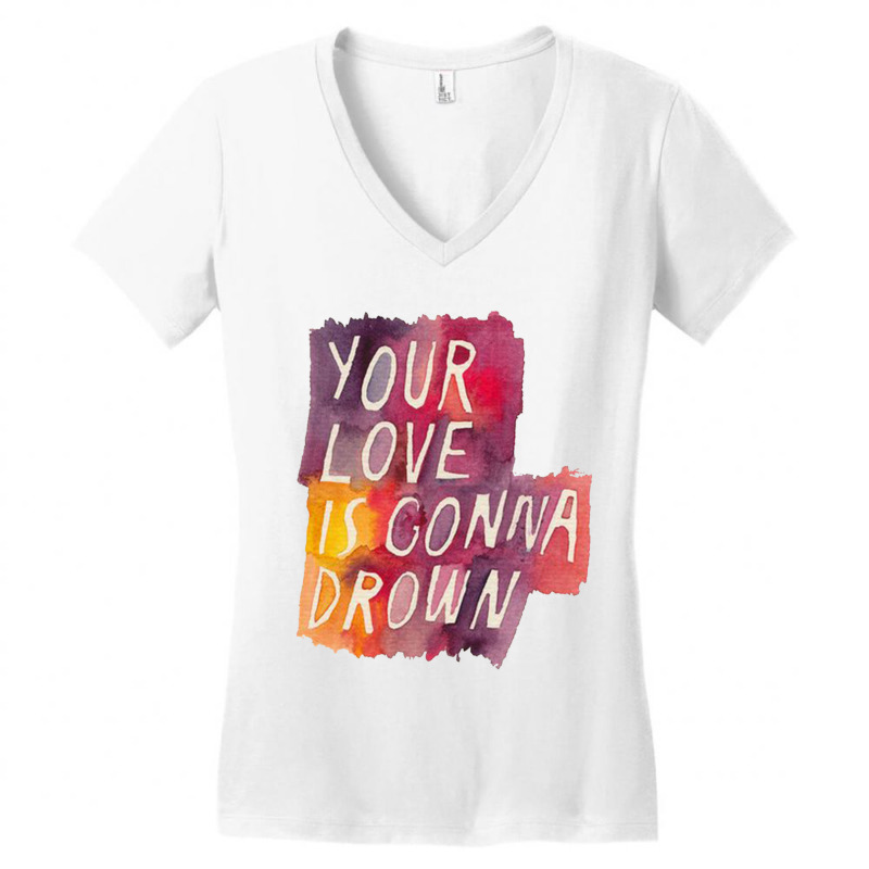 Your Love Is Gonna Drown Death Cab For Cutie Women's V-Neck T-Shirt by cm-arts | Artistshot