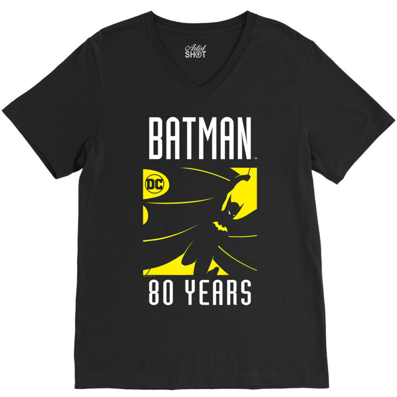 B.at.man 80 Years V-Neck Tee by beargoalcatcow | Artistshot