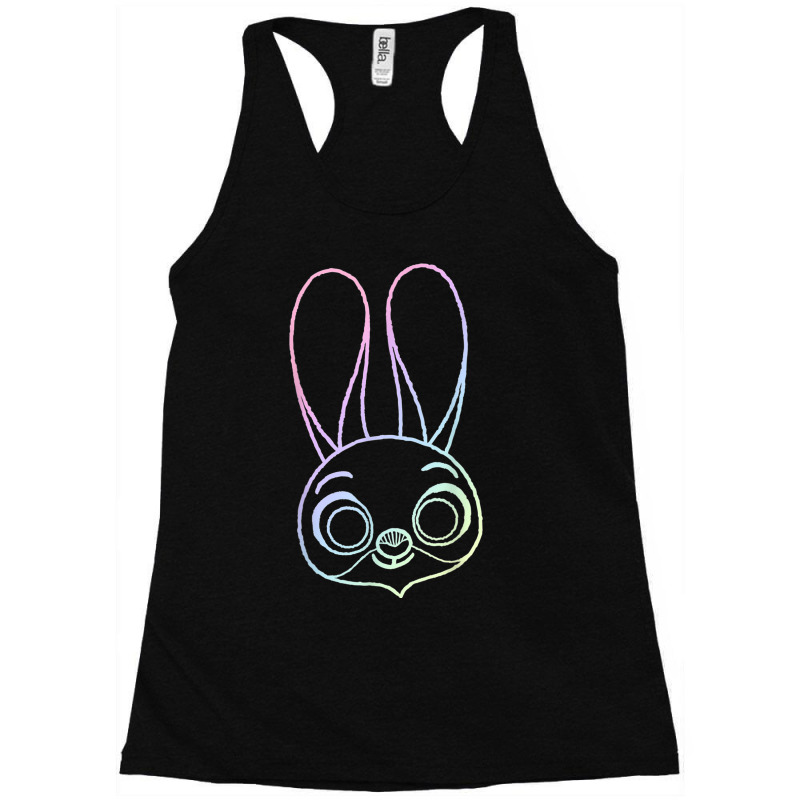 Zootopia Judy Rainbow Outline Face Graphic Racerback Tank by CrawfordMoes | Artistshot