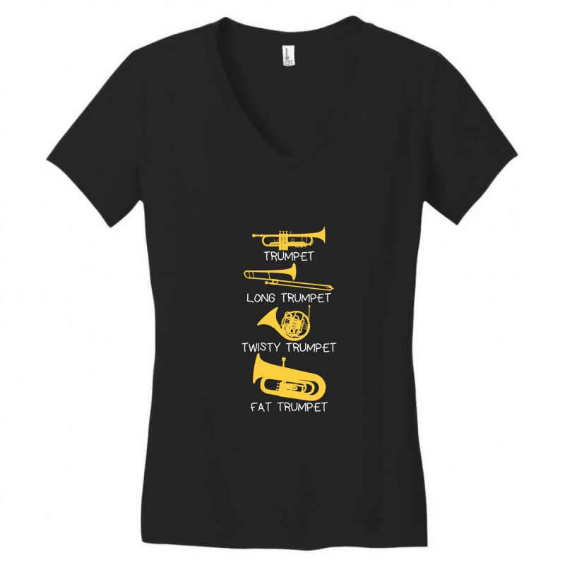 Funny Types Of Trumpet Women's V-Neck T-Shirt by cm-arts | Artistshot