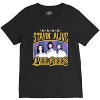 Bee Gees, Bee Gees Vintage, Bee Gees Art, Bee Gees Painting, The Bee G V-neck Tee | Artistshot