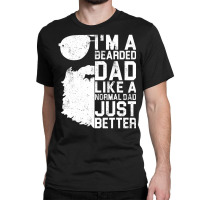 Mens Bearded Dad Beard Humor Father's Day Classic T-shirt | Artistshot