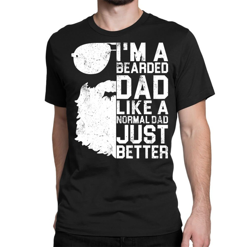 Mens Bearded Dad Beard Humor Father's Day Classic T-shirt by cm-arts | Artistshot