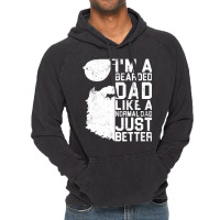 Mens Bearded Dad Beard Humor Father's Day Vintage Hoodie | Artistshot