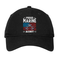 Marine Aunt Proud Marine Aunt United States Of America Military Adjustable Cap | Artistshot