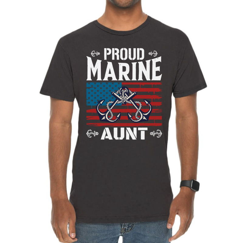 Marine Aunt Proud Marine Aunt United States Of America Military Vintage T-Shirt by kerchingparticular | Artistshot