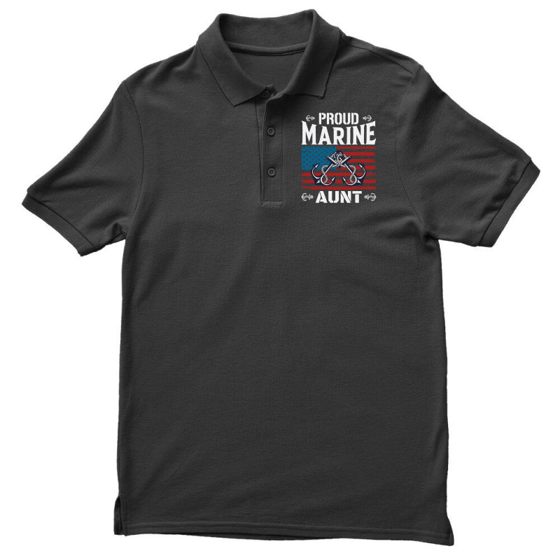 Marine Aunt Proud Marine Aunt United States Of America Military Men's Polo Shirt by kerchingparticular | Artistshot