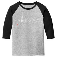 Paris Eiffel Tower Panorama Souvenir T Shirt Youth 3/4 Sleeve | Artistshot