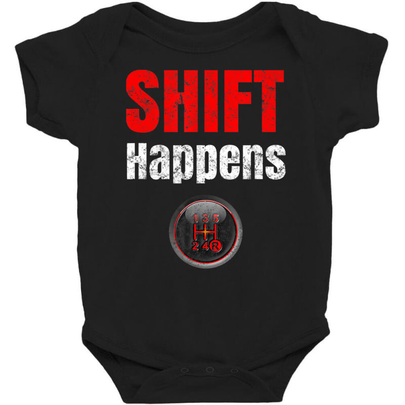 Car Guy Shift Happens Manual Transmission Vintage Baby Bodysuit | Artistshot